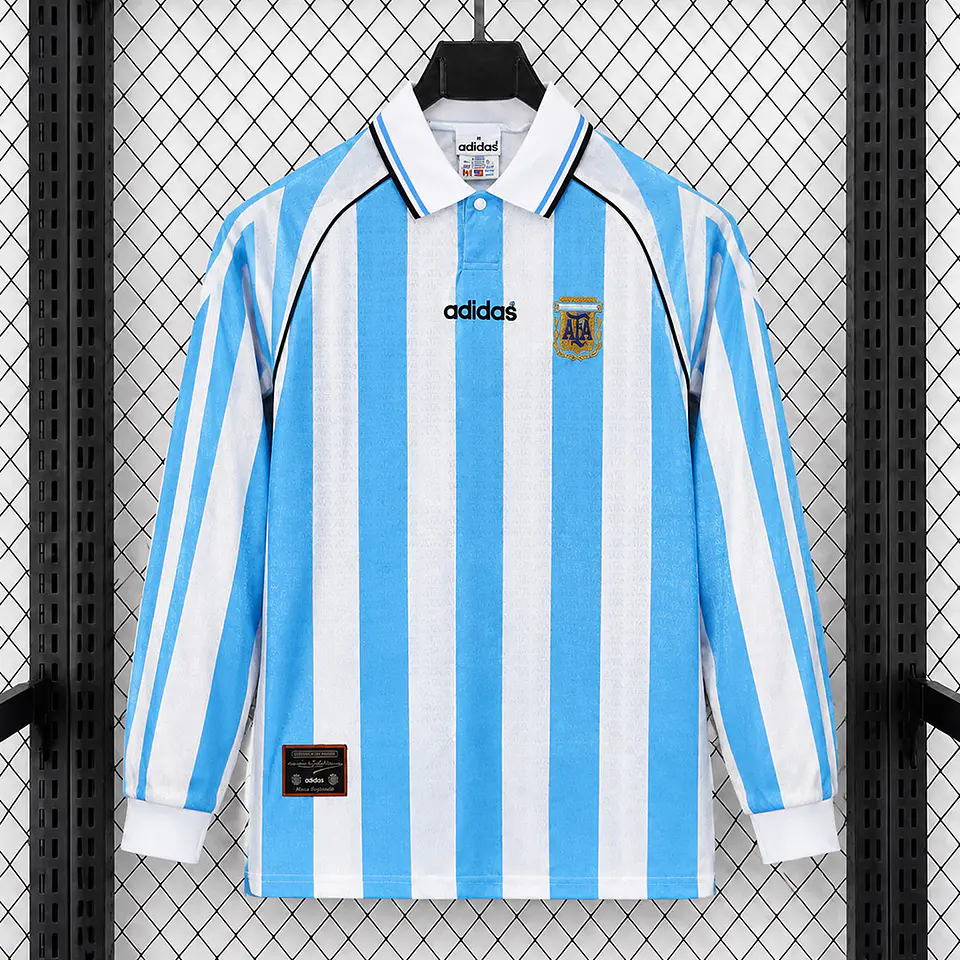 Camisola Argentina I 1997 - Manga Longa - Retro 1