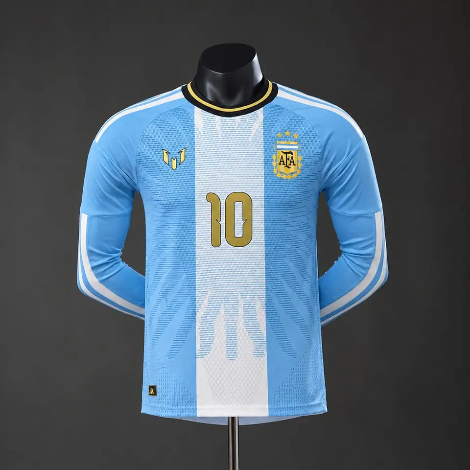 Camisola Argentina I 26/27 - Messi Tribute - Versão Jogador - Manga Longa 1