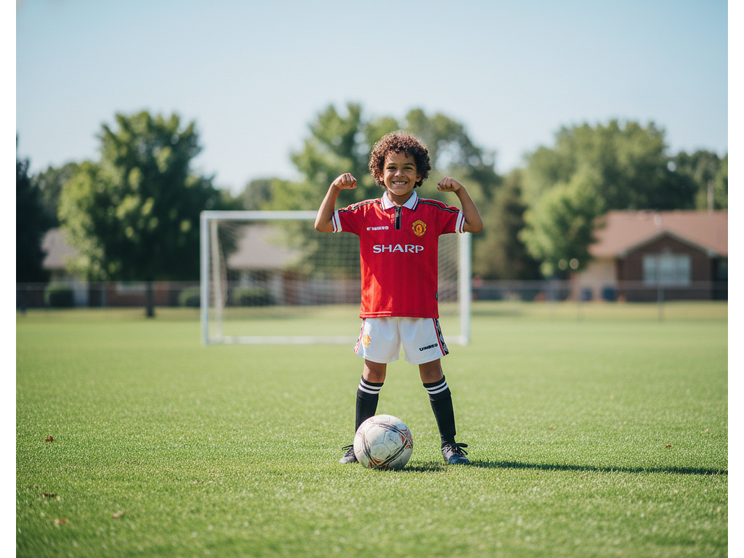 Manchester United 1998/99 (Home Kit - Kids) 9