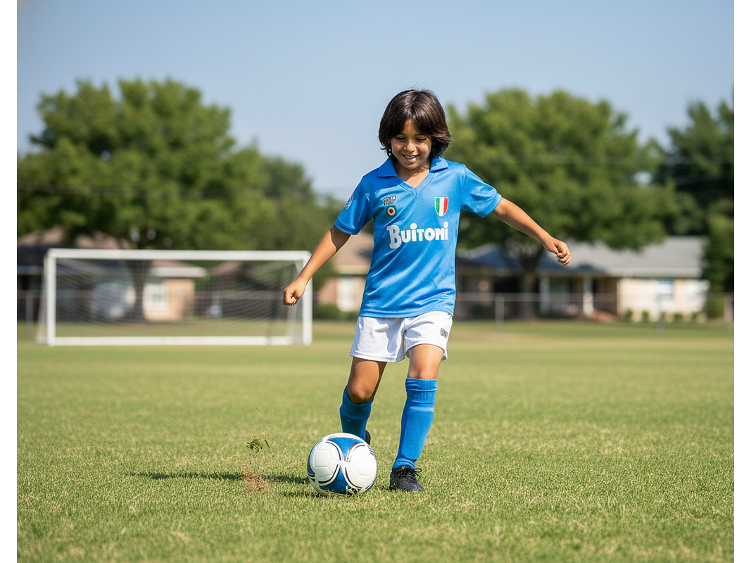 Napoles 1987/88 (Home Kit - Kids) 5