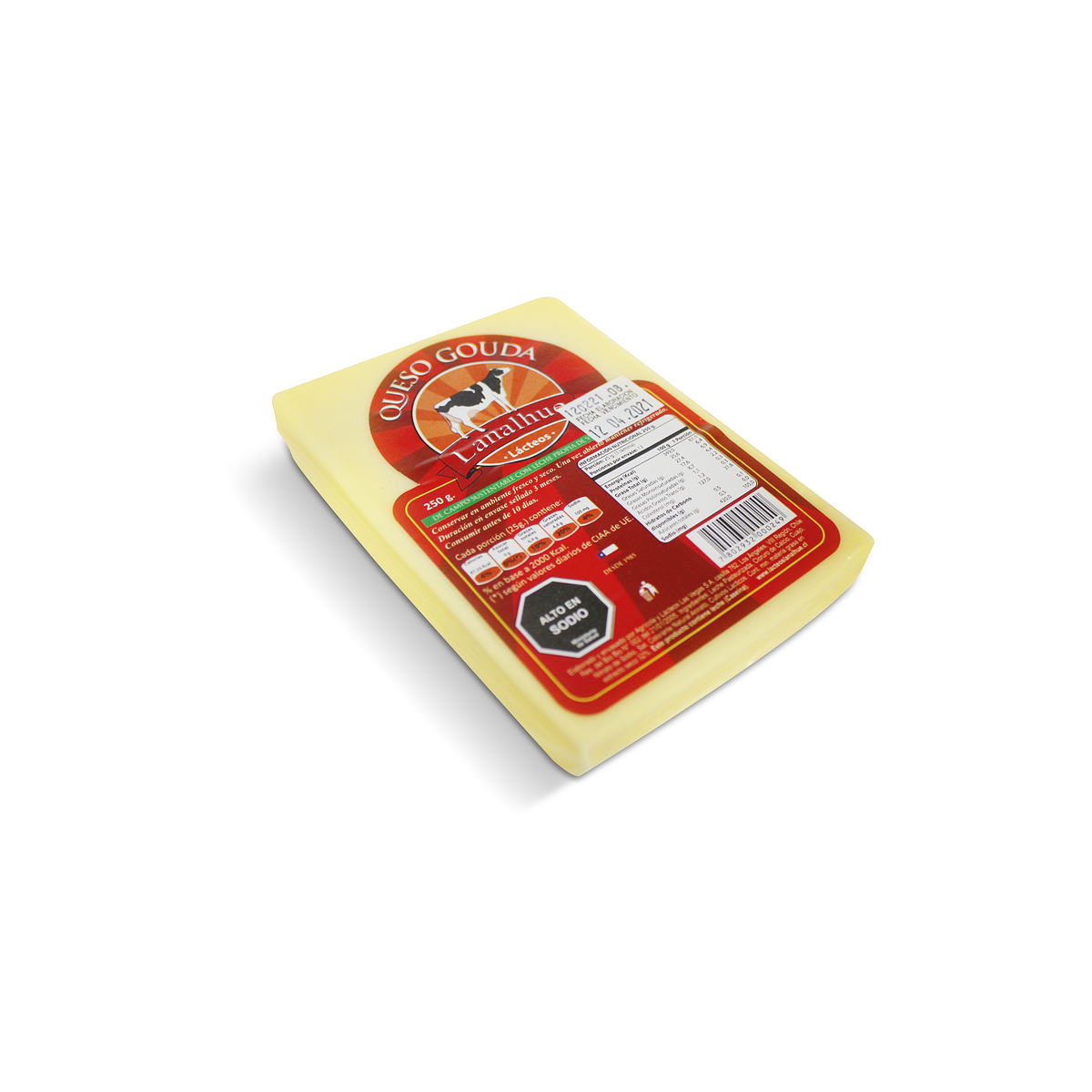 Queso Gouda Trozo en formato de 1/2 Kg.