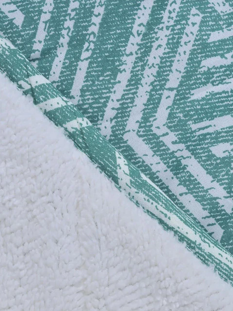 Plumón KING Básico Sherpa Estampado  - Lagoon 2