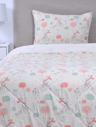 Plumón Infantil Básico Estampado Sherpa - Catalina