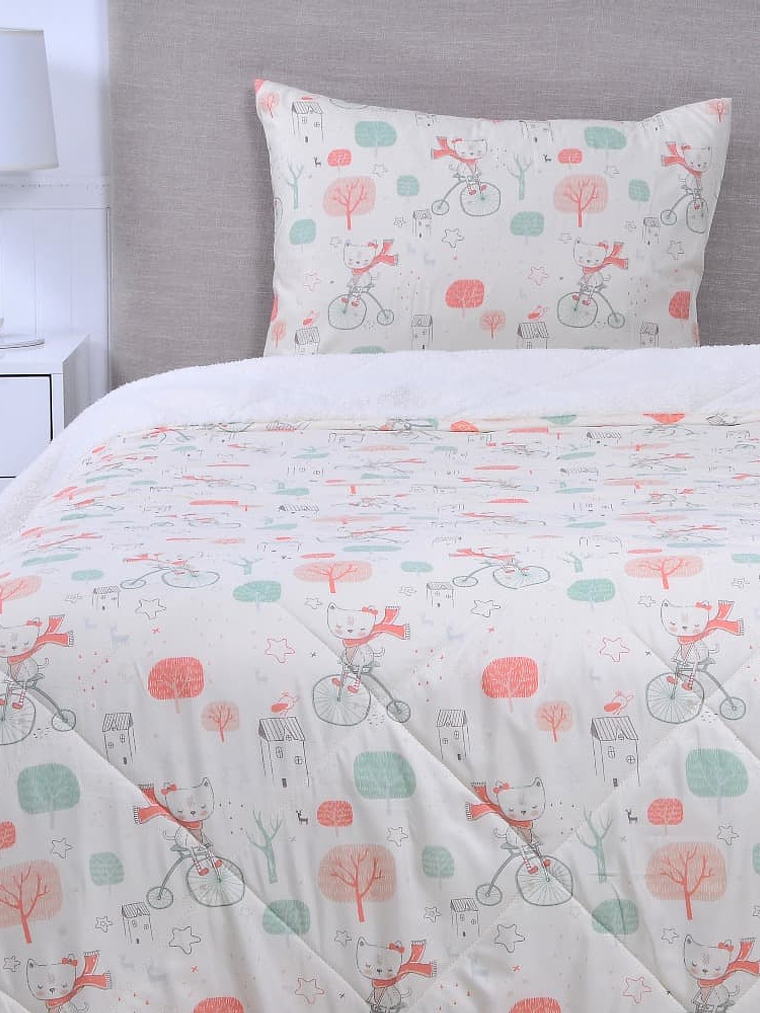 Plumón Infantil Básico Estampado Sherpa - Catalina 1