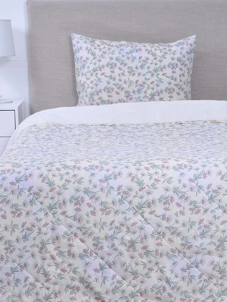 Plumón 1.5 Básico Sherpa Estampado  - Cream 1