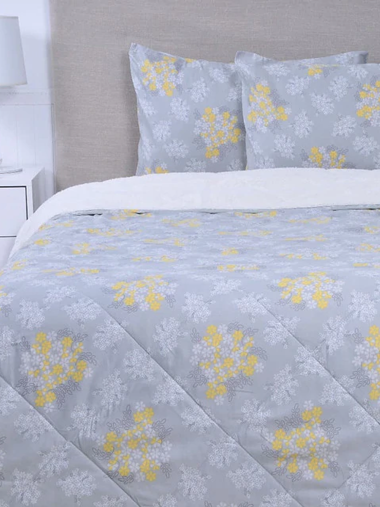 Plumón KING Básico Sherpa Estampado  - Clouds 1