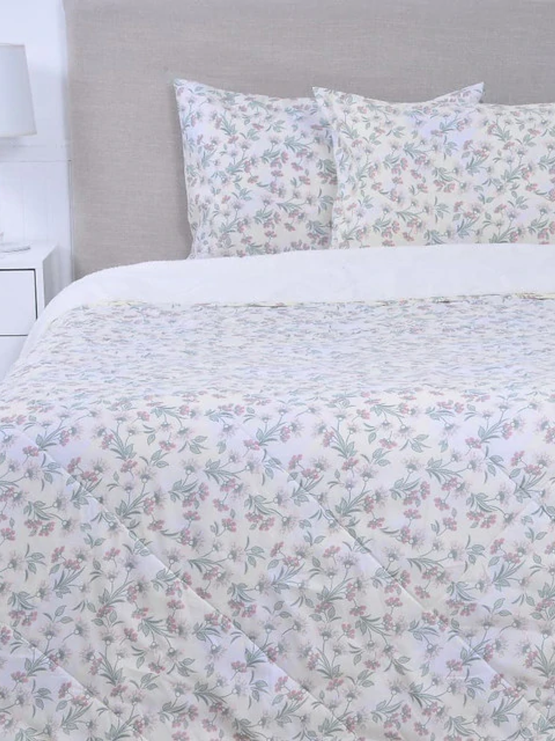 Plumón 2P Básico Sherpa Estampado  - Cream 1