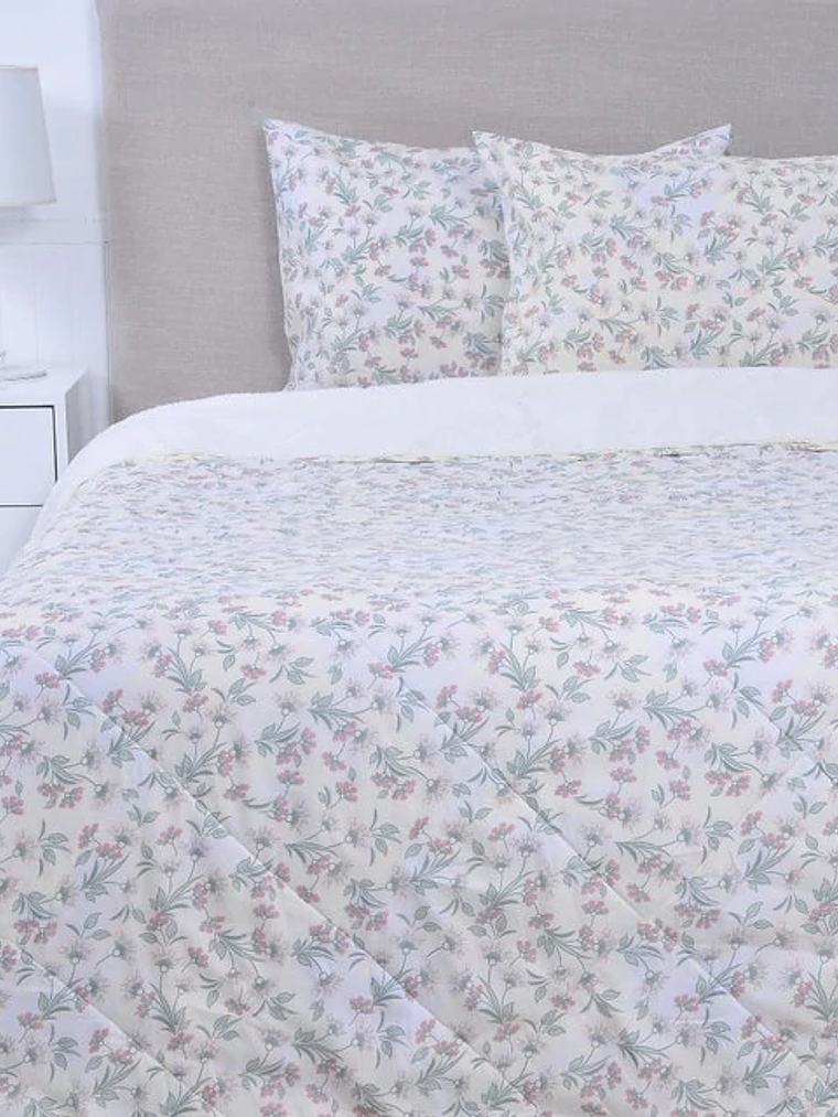 Plumón 2P Básico Sherpa Estampado  - Cream 1