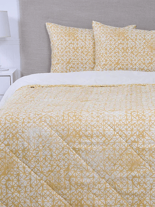 Plumón KING Básico Sherpa Estampado  - Golden