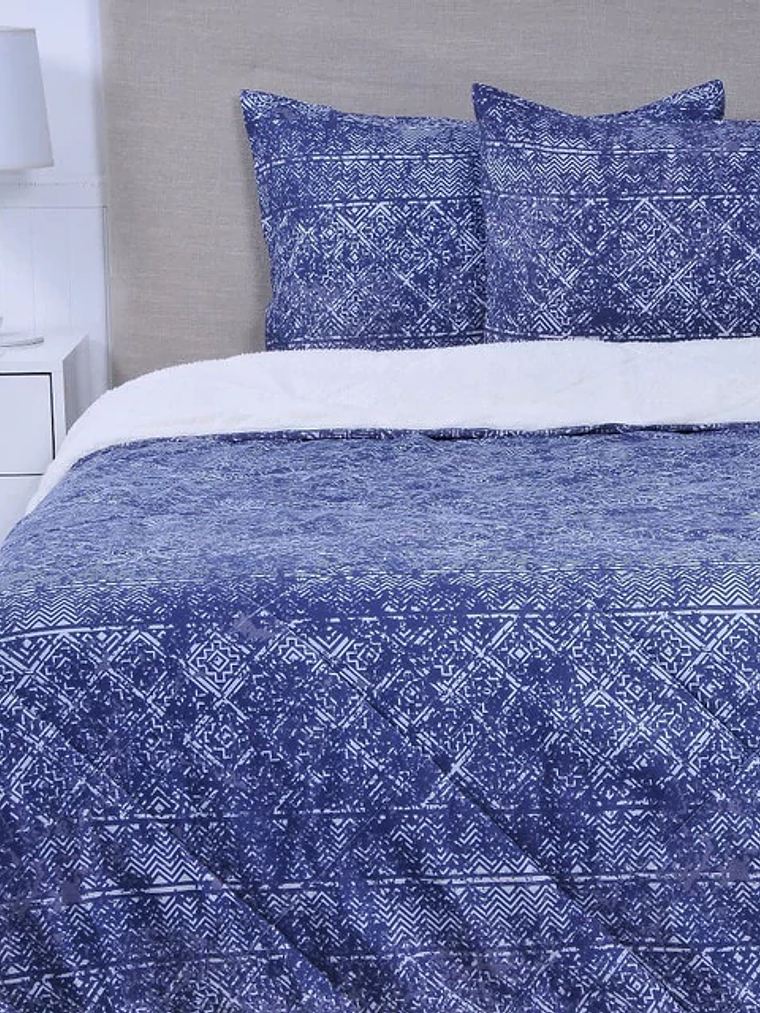 Plumón KING Básico Sherpa Estampado  - Smoke 1