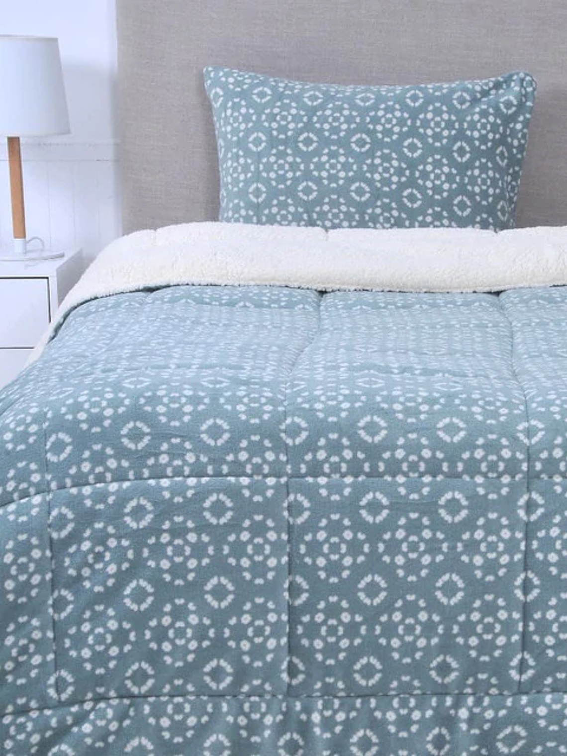 Plumón 1.5 Coral Print Sherpa - Mist 1