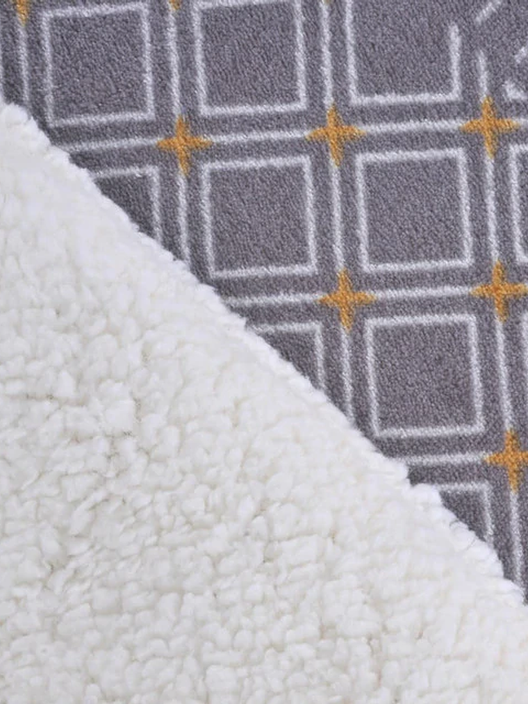 Plumón 2P Coral Print Sherpa - Granito 2