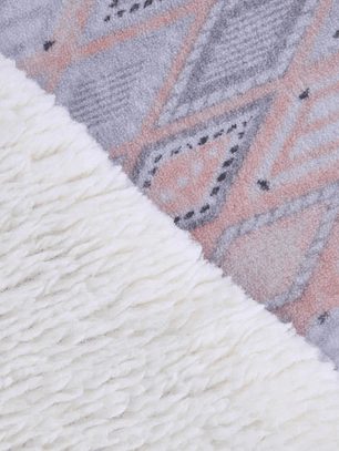 Plumón 2P Coral Print Sherpa - Deep