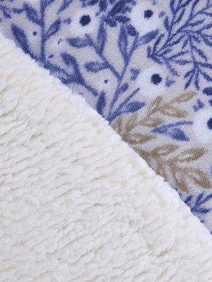 Plumón 2P Coral Print Sherpa - Ebony