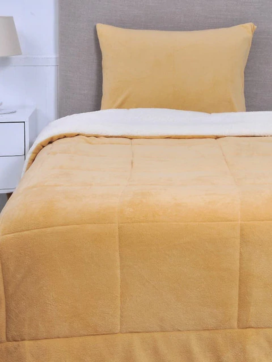 Plumón 1.5 Coral Sherpa Liso - Amarillo 1