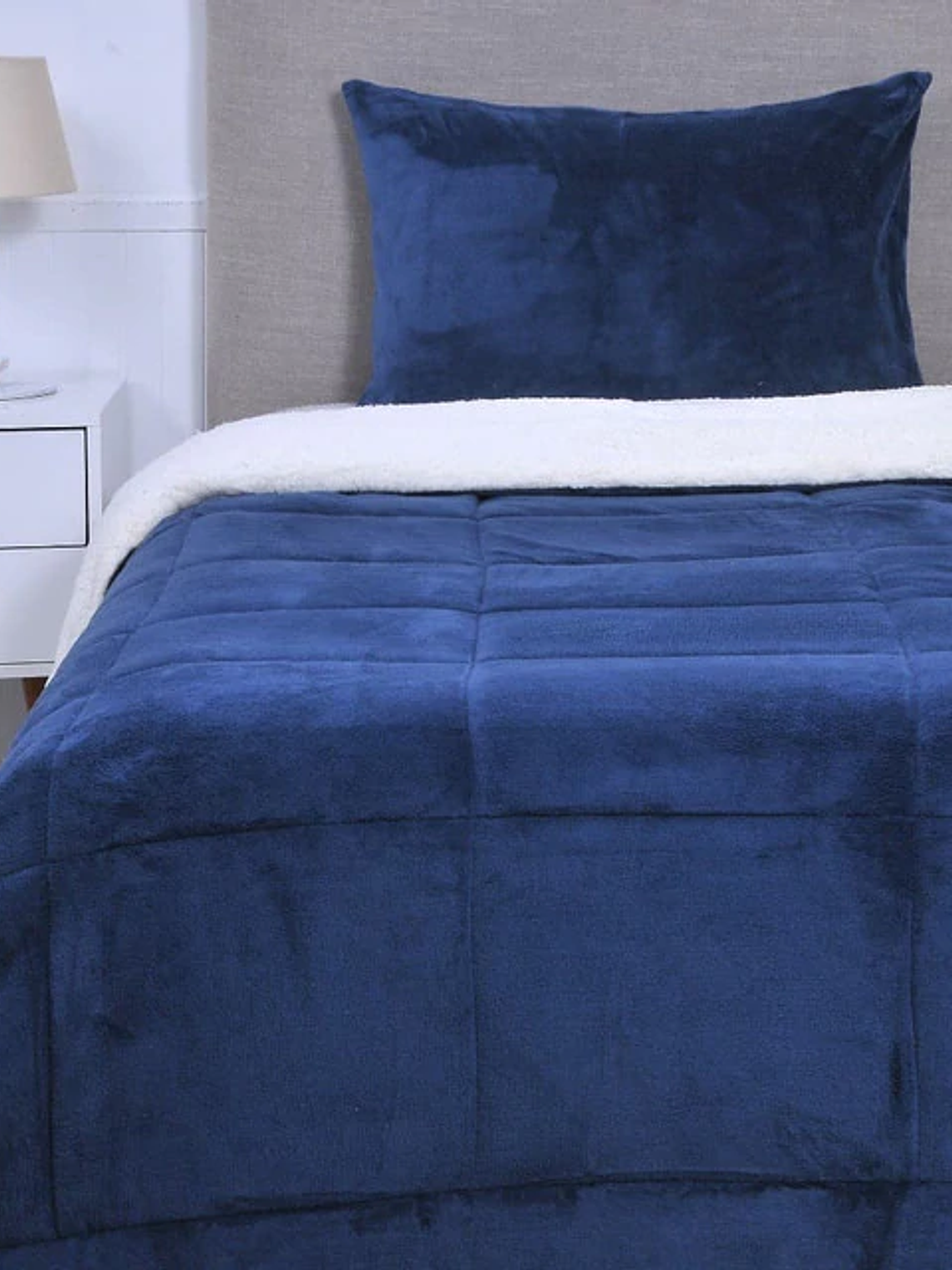 Plumón 1.5 Coral Sherpa Liso - Azul 1