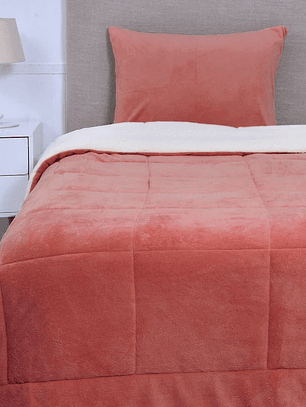 Plumón 1.5 Coral Sherpa Liso - Terracota