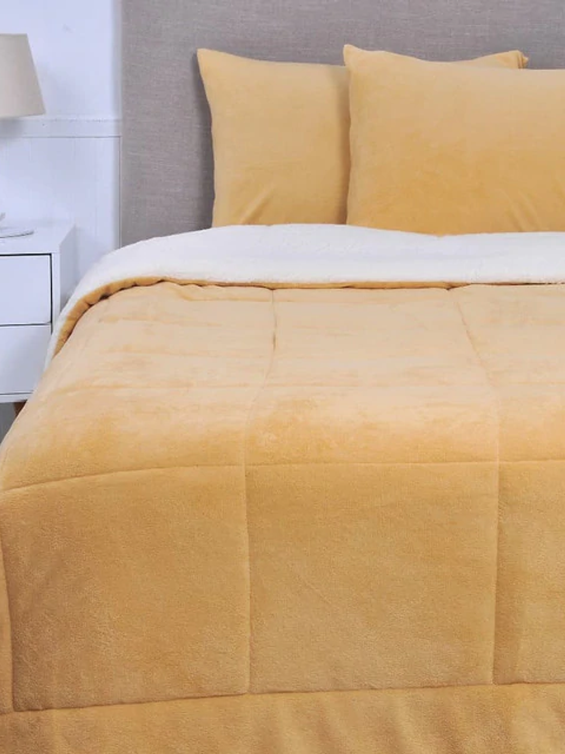 Plumón 2P Coral Sherpa Liso - Amarillo 1