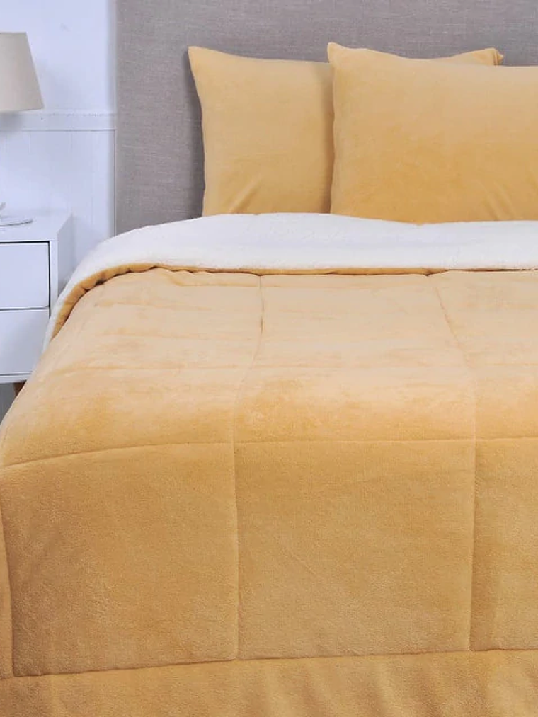 Plumón 2P Coral Sherpa Liso - Amarillo 1