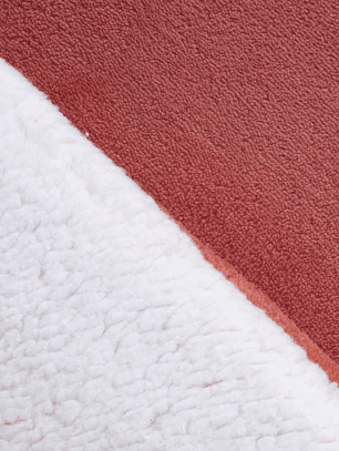 Plumón 2P Coral Sherpa Liso - Terracota