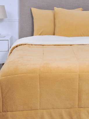 Plumón KING Coral Sherpa Liso - Amarillo