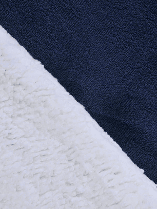 Plumón KING Coral Sherpa Liso - Azul