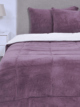 Plumón KING Coral Sherpa Liso - Morado