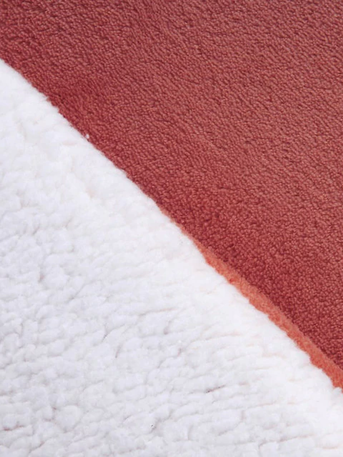 Plumón KING Coral Sherpa Liso - Terracota 2