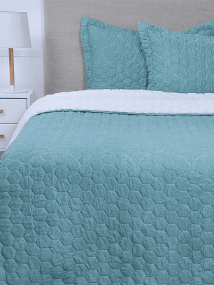 Quilt 2P Sherpa Estampado - Everglade
