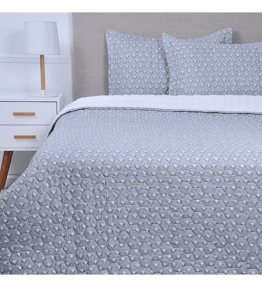 Quilt 2P Sherpa Estampado - Granito