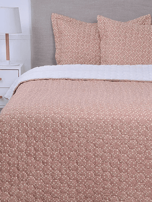 Quilt 2P Sherpa Estampado - Brick