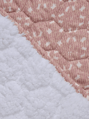 Quilt 2P Sherpa Estampado - Brick