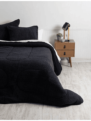 Plumón King Sherpa Negro-Gris