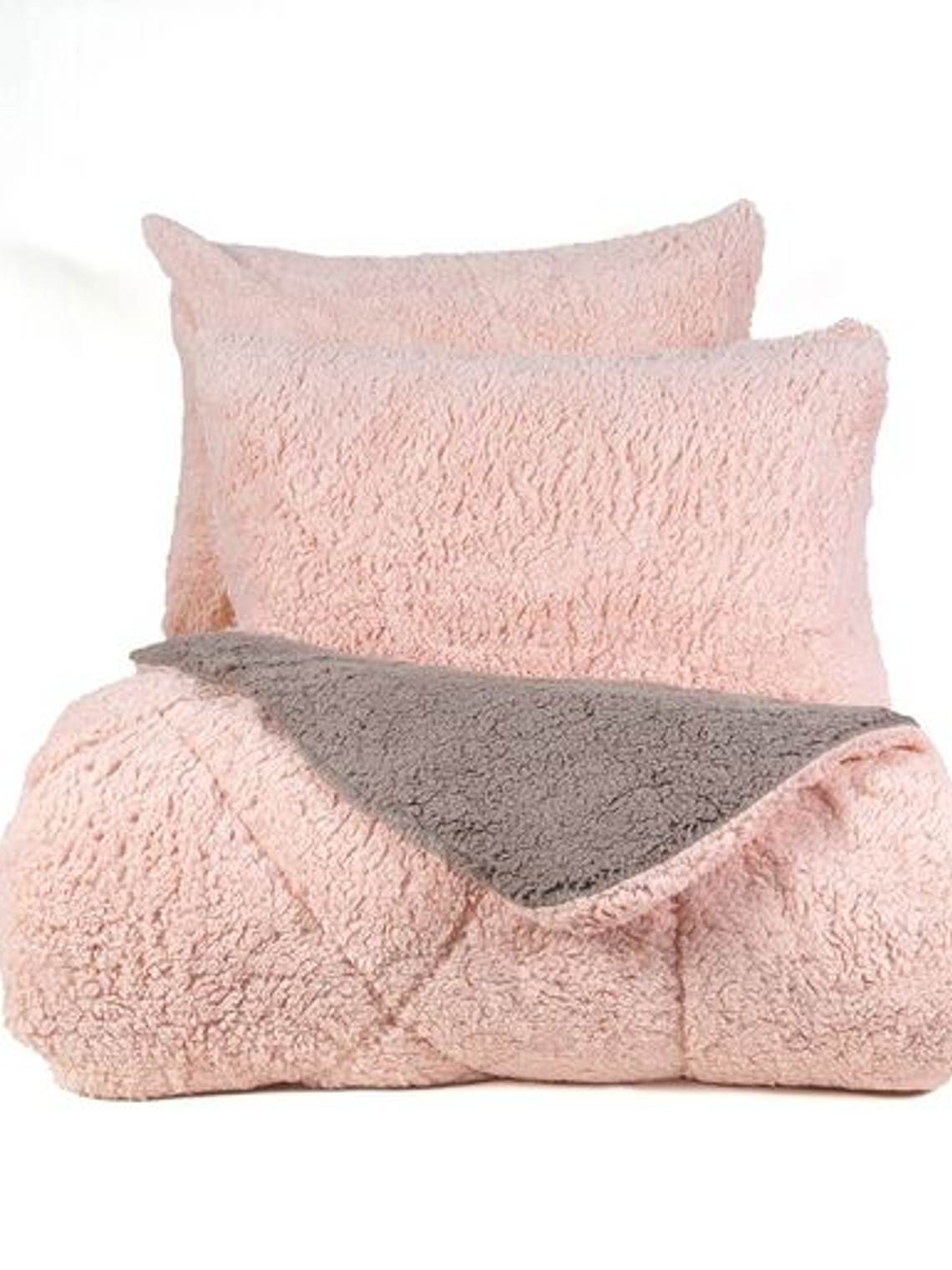 Plumón 2 Plazas Sherpa Rosa-Gris 2