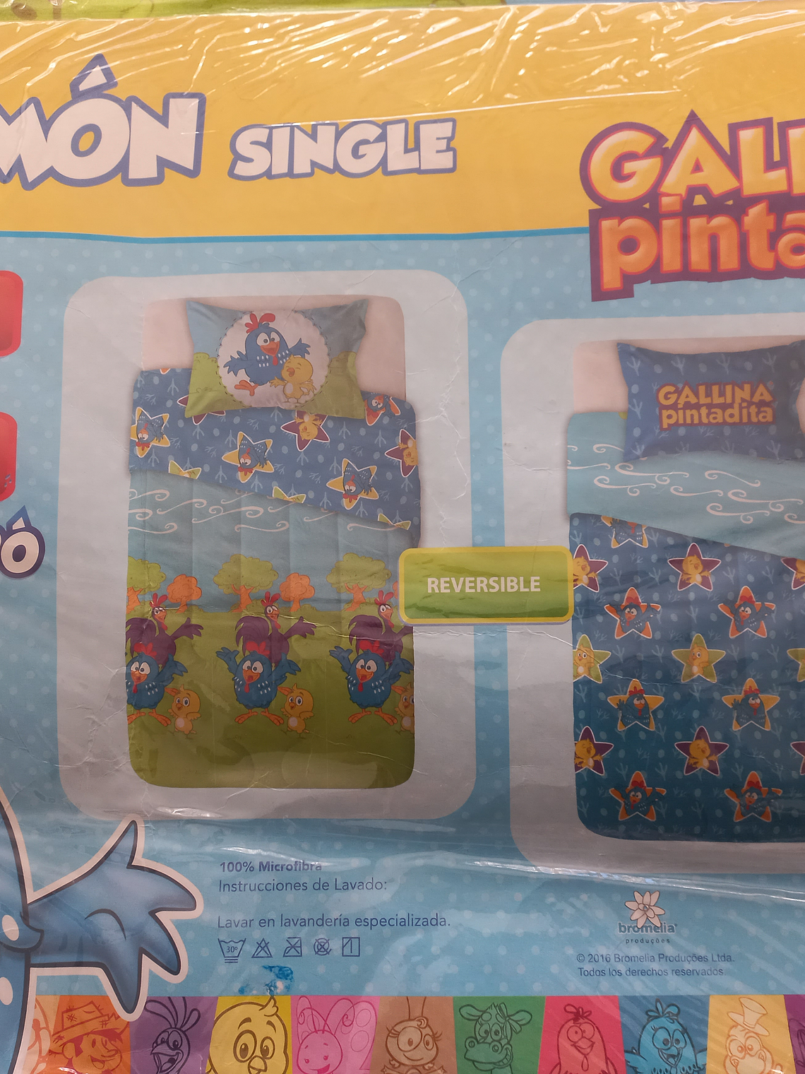 Plumón Infantil Reversible - Gallina Pintadita 1