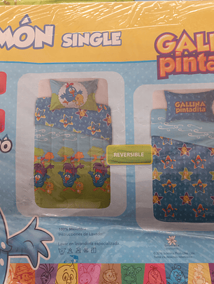 Plumón Infantil Reversible - Gallina Pintadita