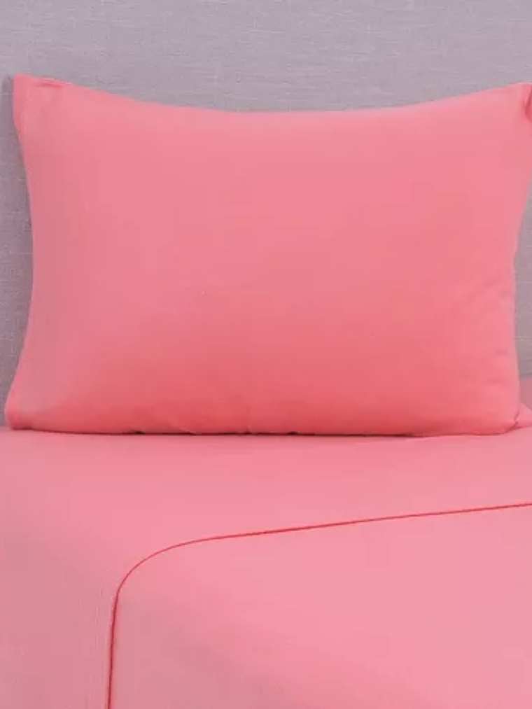 Sábana Polar Lisa 1.5P Coral 1