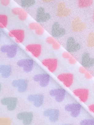 Sábana Polar Estampada Infantil - Heart
