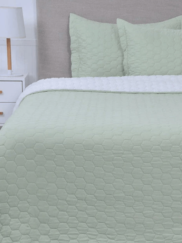Quilt 1,5 Sherpa Liso - Verde 1
