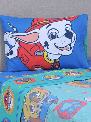 Sábana Single Infantil - Paw Patrol Niño Triángulo