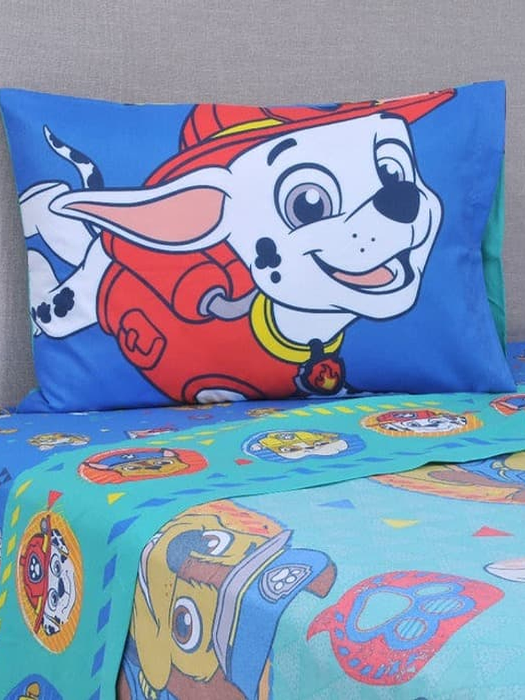 Sábana Single Infantil - Paw Patrol Niño Triángulo 1