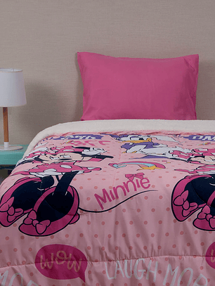 Plumón Microfibra Sherpa Single Minnie Daisy