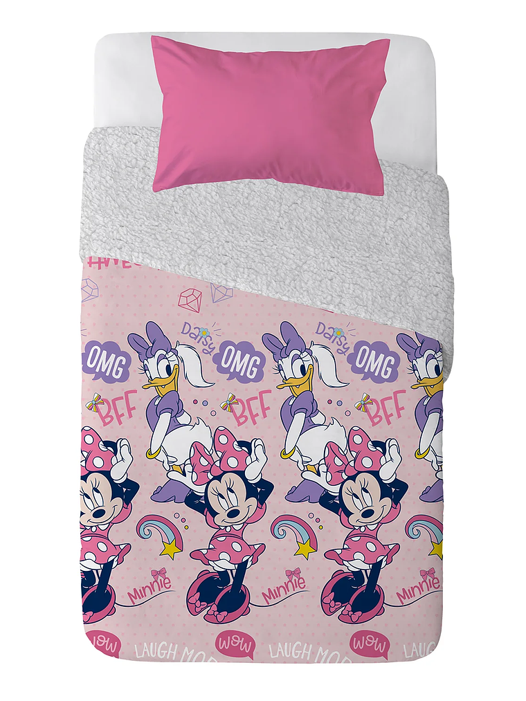 Plumón Microfibra Sherpa Single Minnie Daisy 3
