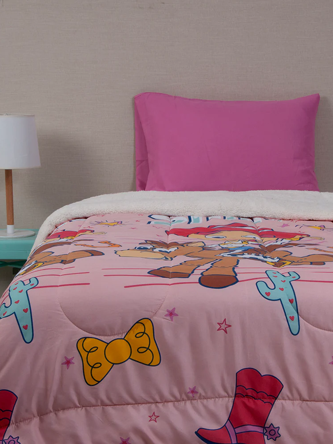 Plumón Microfibra Sherpa Single Toy Story Cow Girl 1