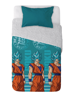 Plumón Microfibra Sherpa Single Dragon Ball Z Super