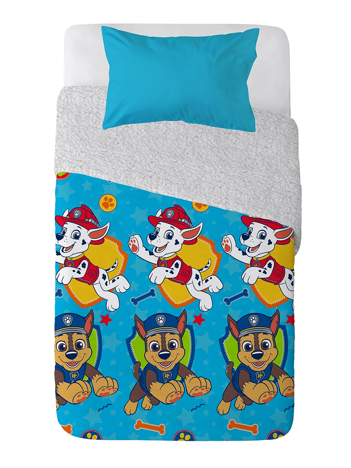 Plumón Microfibra Sherpa Single PWP Niño Huesos 3