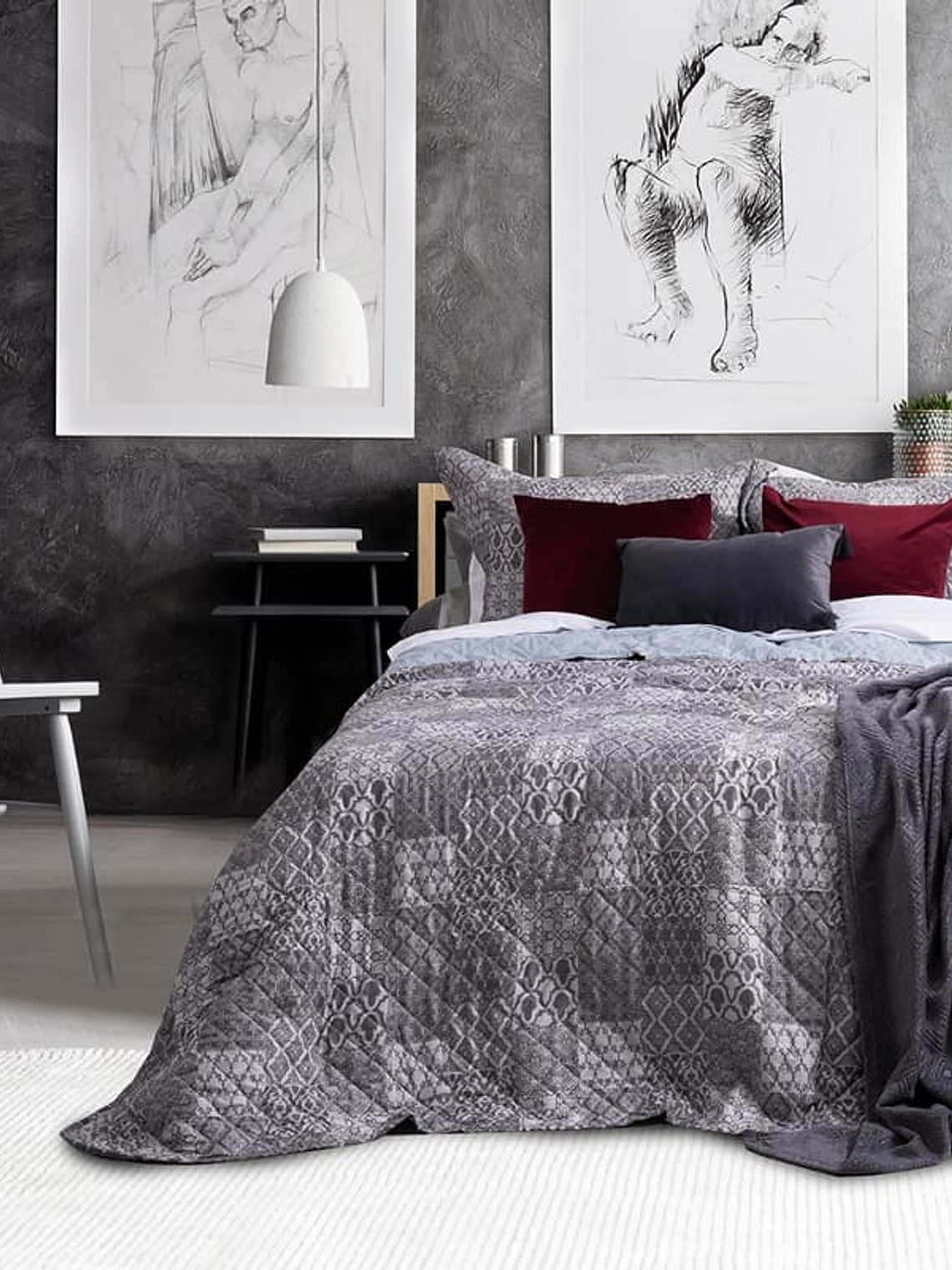 Quilt 1.5 Plazas Cosido Patchwork Piscis 1