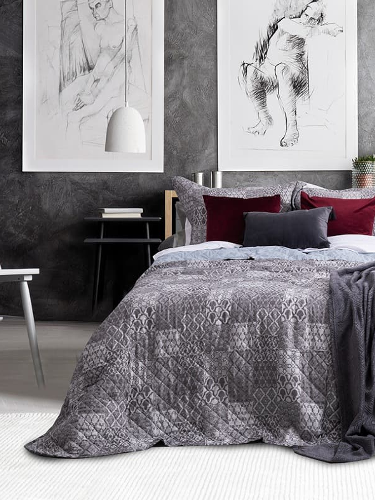 Quilt 1.5 Plazas Cosido Patchwork Piscis 1