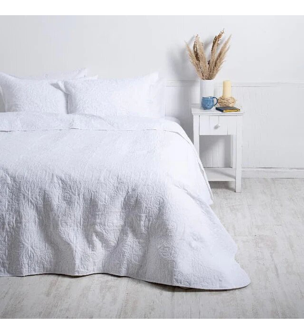 Quilt 1.5 Plazas Portugal Blanco