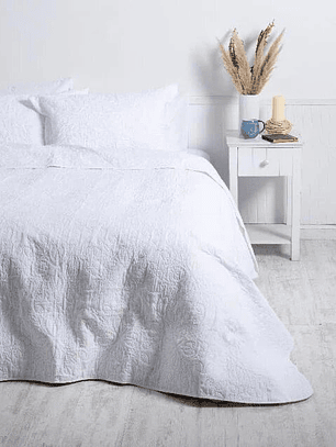 Quilt 1.5 Plazas Portugal Blanco